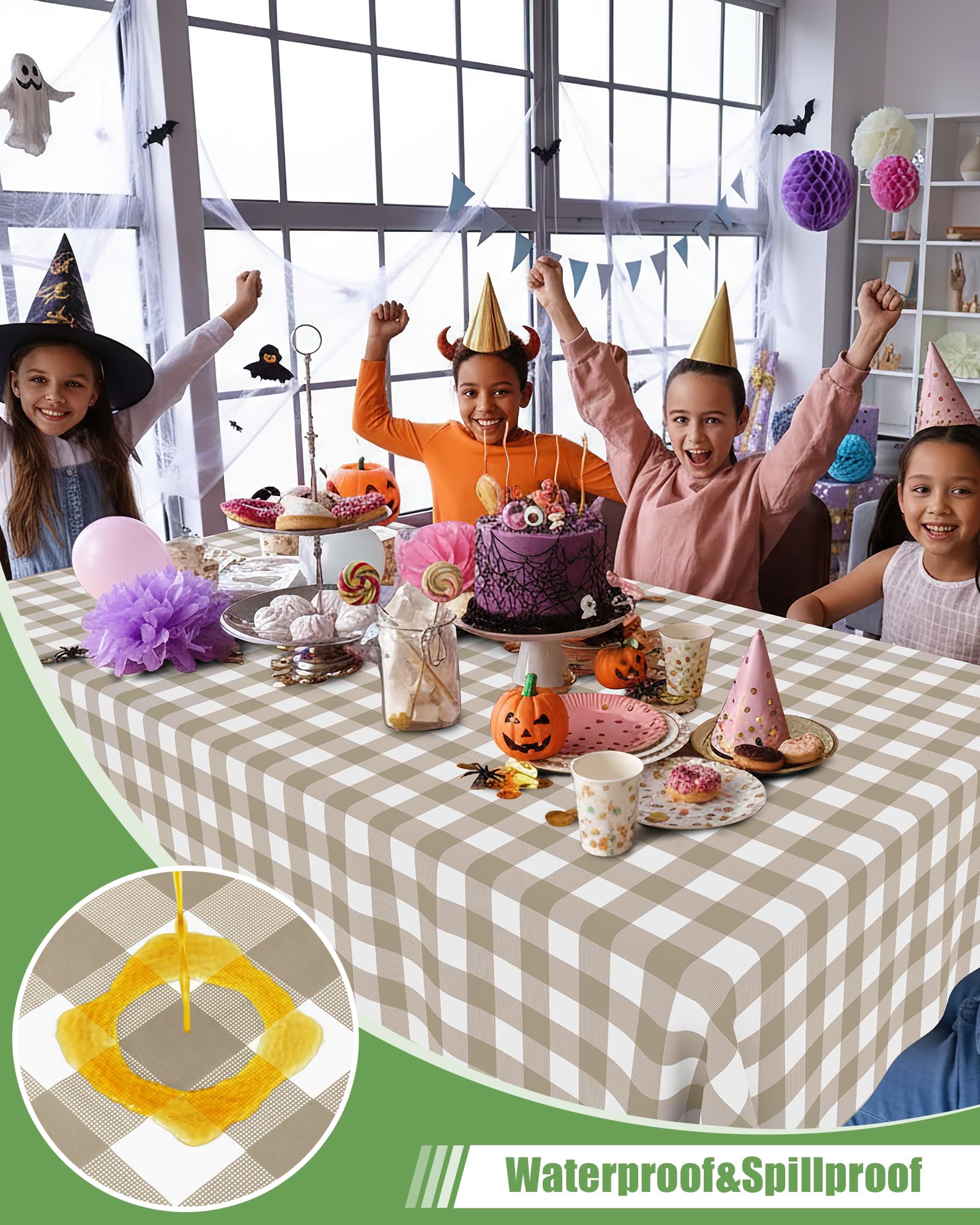 Smiry mantel resistente al agua para exteriores, protege la mesa durante picnics y eventos.