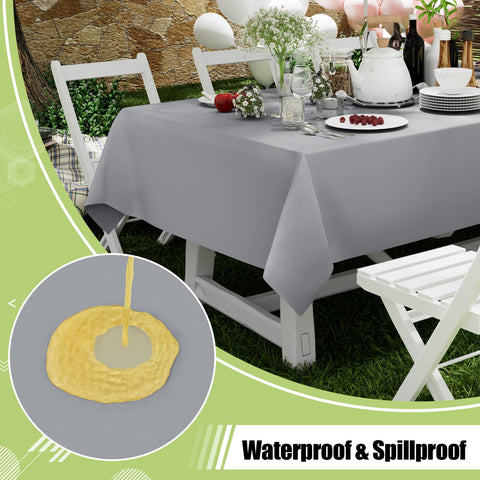 Smiry mantel PEVA duradero 54x108 gris color vibrante para eventos