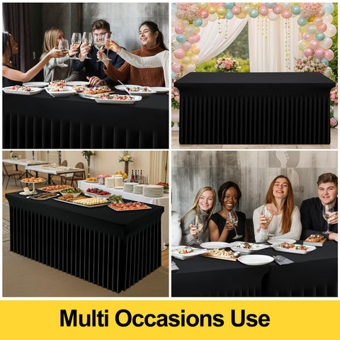 Mantel Smiry negro, color elegante para fiestas y banquetes.
