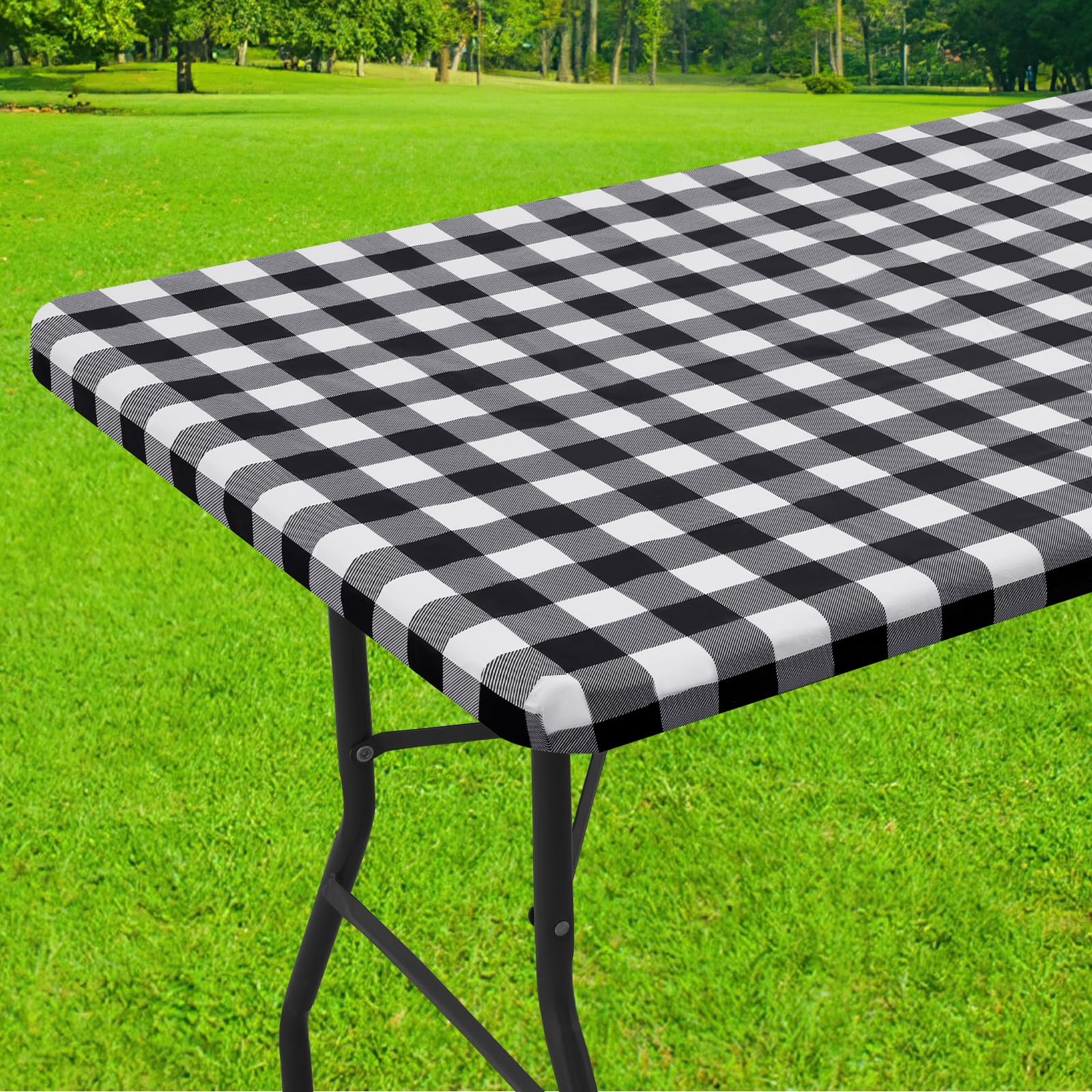 Smiry mantel rectangular para picnic con ajuste elástico, impermeable y estable