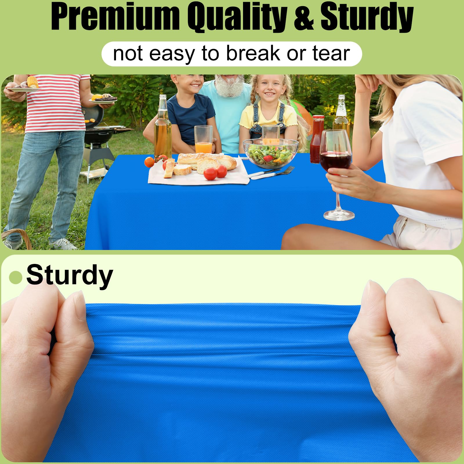 Smiry mantel plastico azul 54x108 protege la mesa ante derrames.