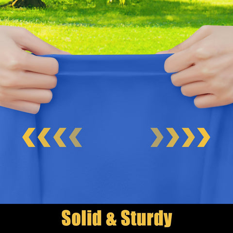 Mantel Smiry azul impermeable; las manchas no se empapan, ideal para exterior