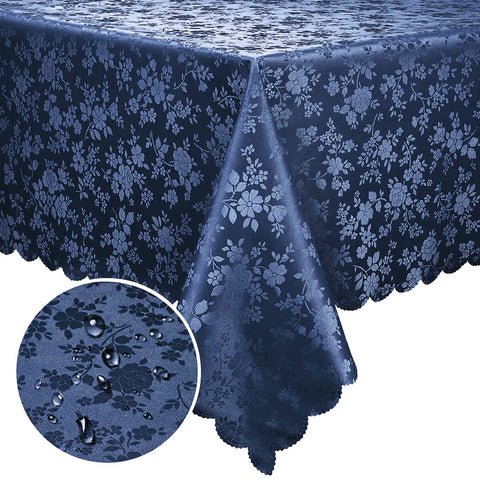 Smiry mantel rectangular impermeable en azul marino, protege la mesa de derrames.