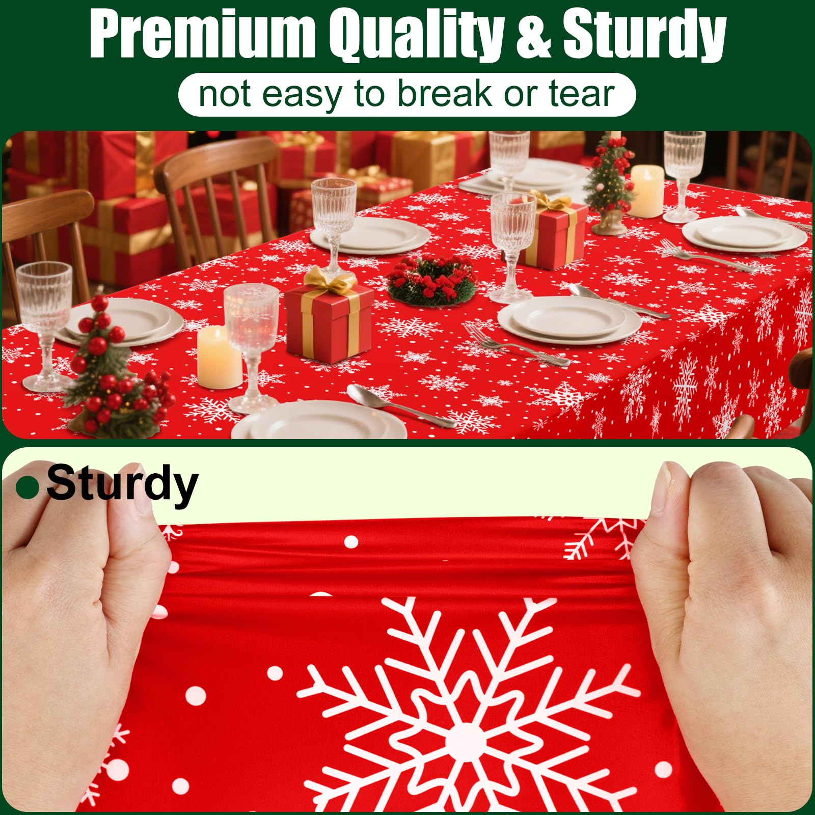 Mantel rectangular de plástico Smiry para fiestas, protege la mesa.