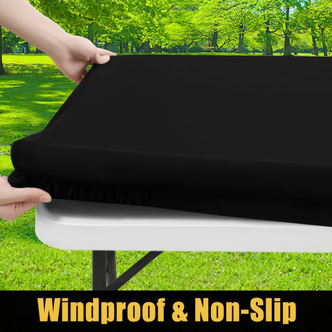 Mantel rectangular Smiry resistente al agua para fiestas al aire libre.