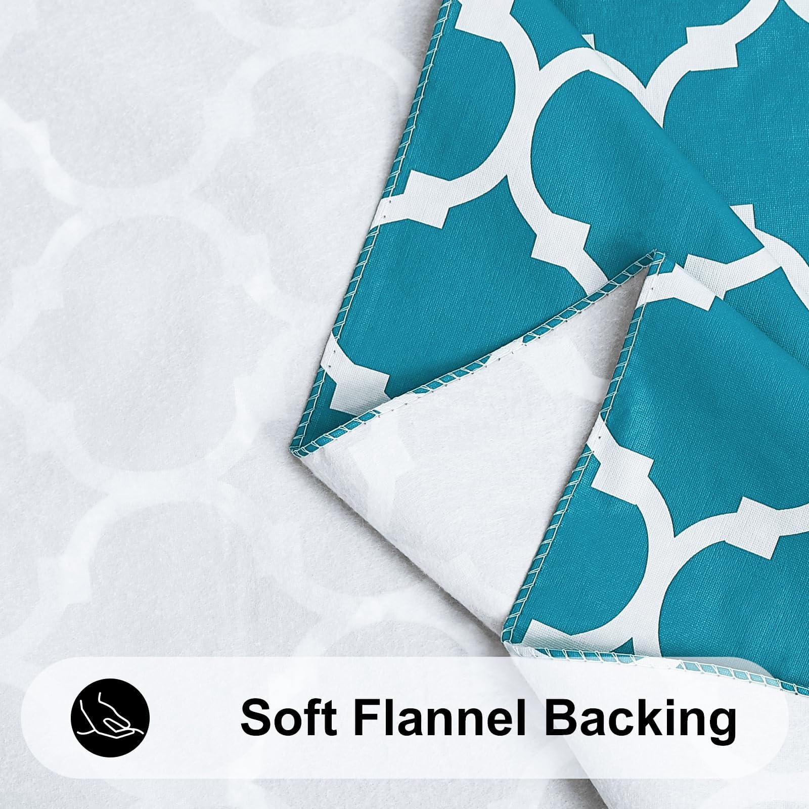 Smiry mantel rectangular vinilo con patrón morocco para mesa elegante.