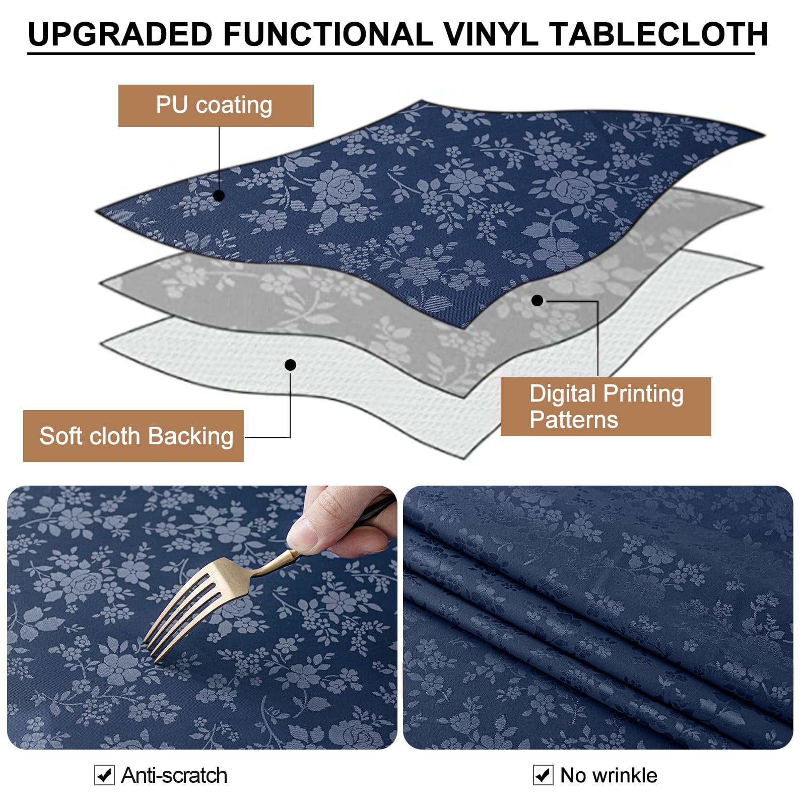 Smiry mantel superficie impermeable facilita la limpieza diaria tras las comidas.