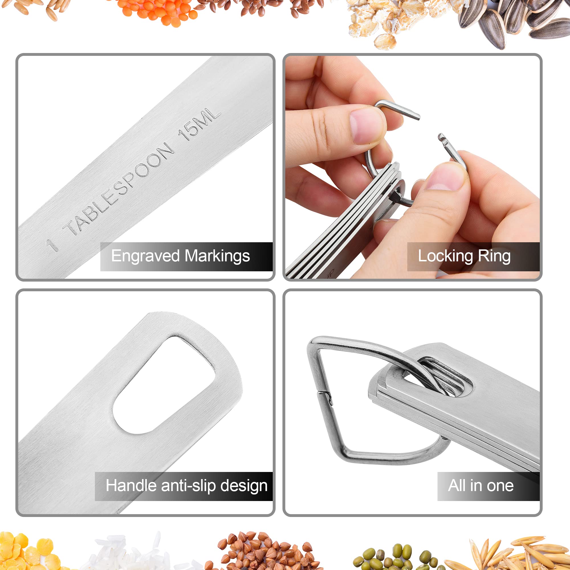 Smithcraft tazas medidoras 120ml, formato compacto para almacenamiento.