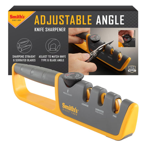 Smith’s afilador manual con ajuste de ángulo para cuchillos en base estable