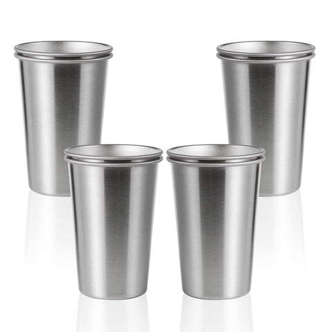 Vasos SMLIXE de acero inoxidable para uso diario, juego de 8 y duraderos.