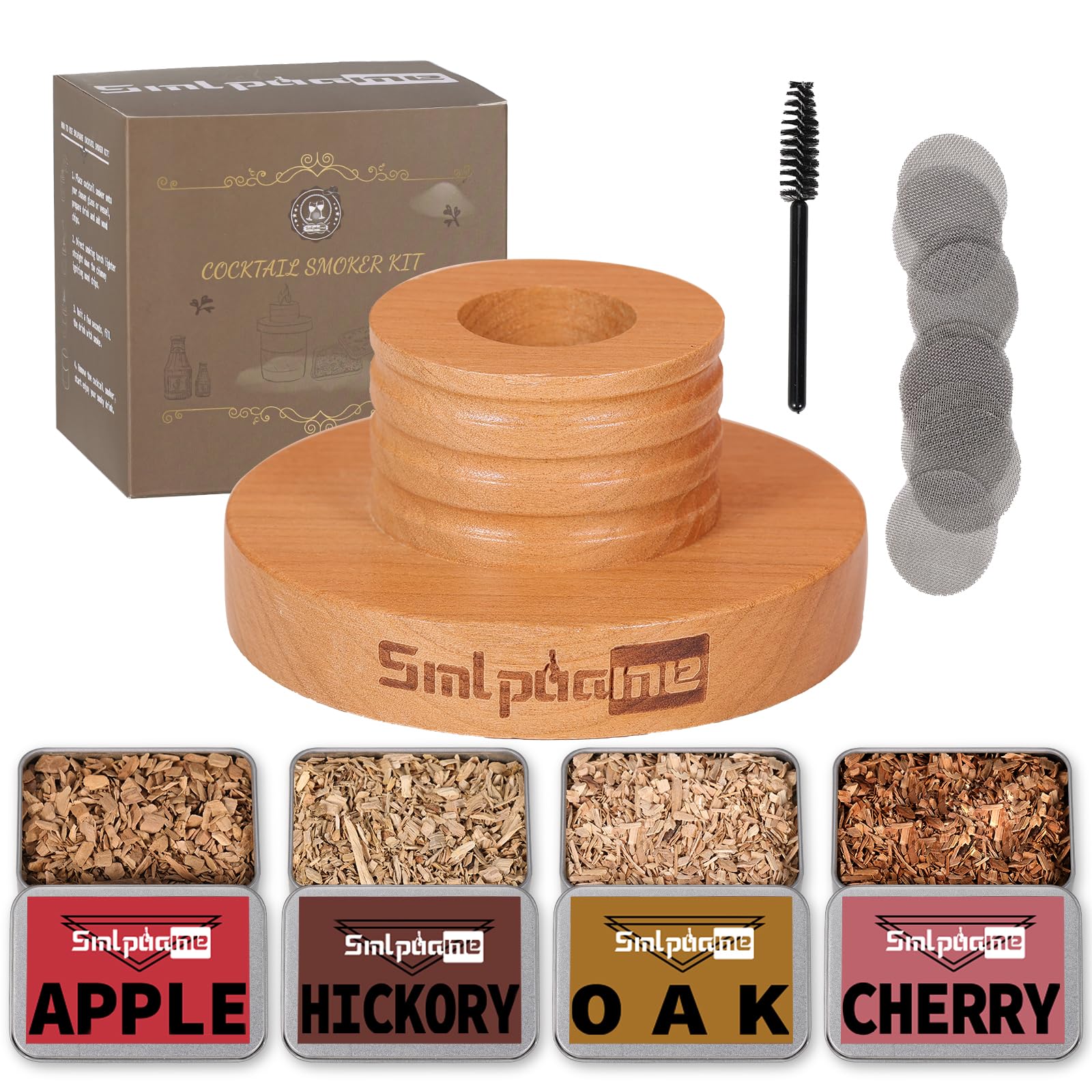 Smlpuame Kit fumador de cócteles con chimenea ampliada para humo rápido en bebidas