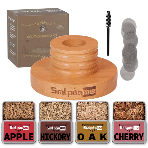 Smlpuame Kit fumador de cócteles con chimenea ampliada para humo rápido en bebidas