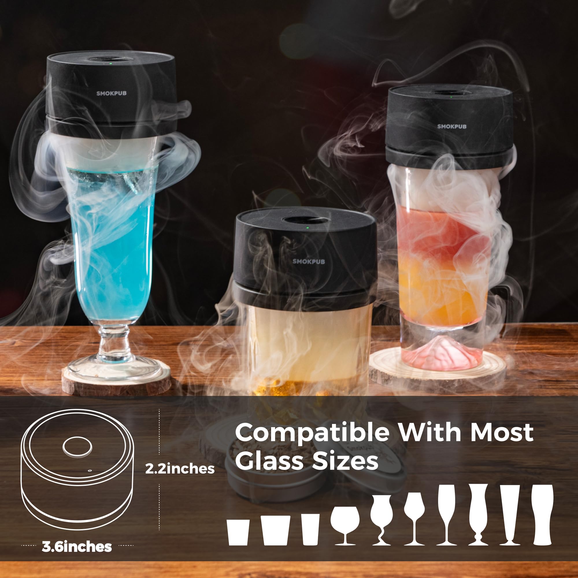 Smokpub infusión de aroma para whisky con humo aromático en segundos