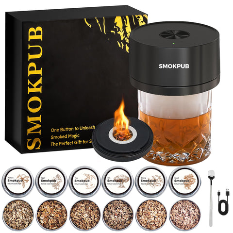 Smokpub kit humo whisky sin fuego para un sabor suave en casa