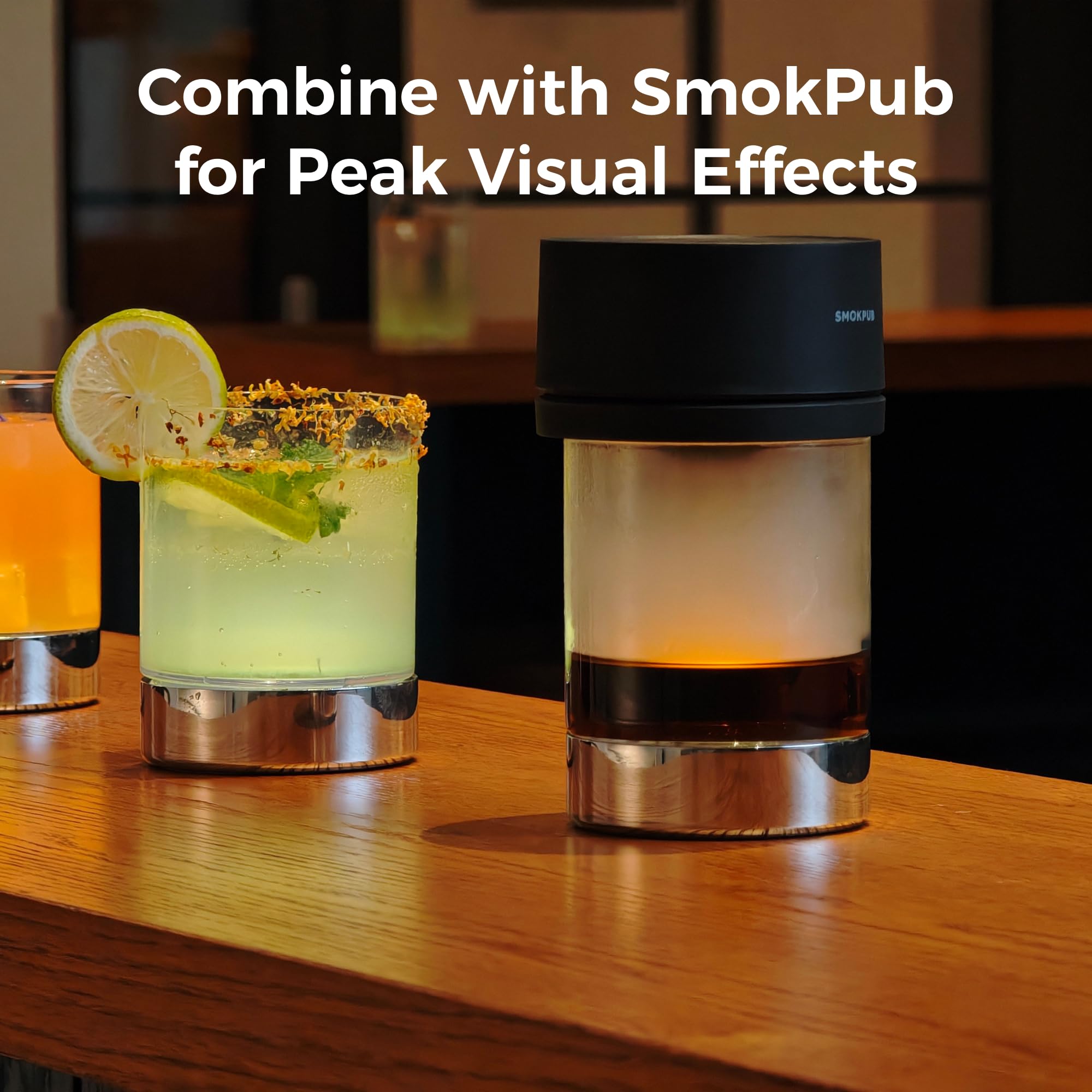 Vaso smokpub whisky para cenas y reuniones, añade sofisticación a cualquier ocasión