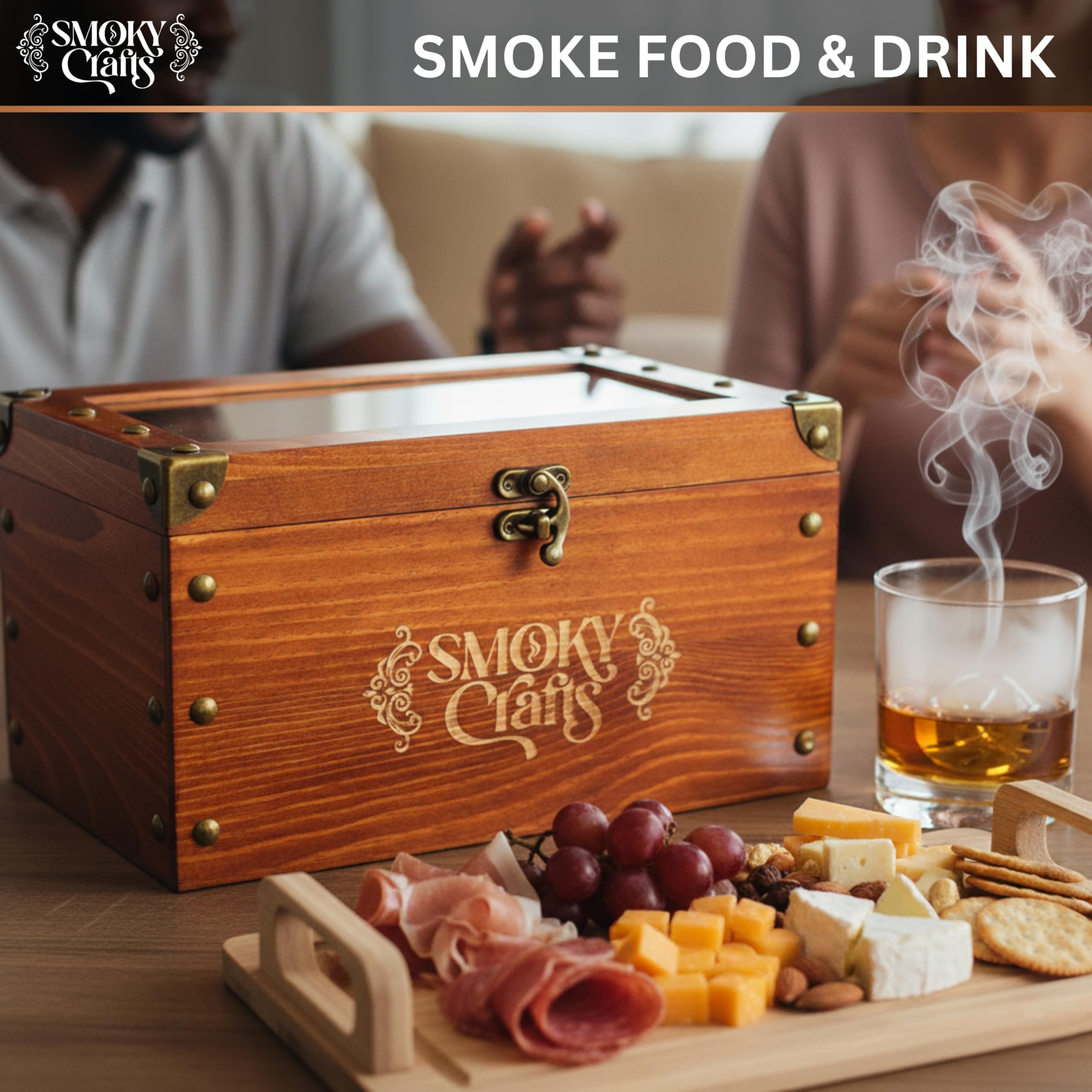 La bandeja de alimentos Smoky Crafts facilita preparar acompañamientos ahumados.