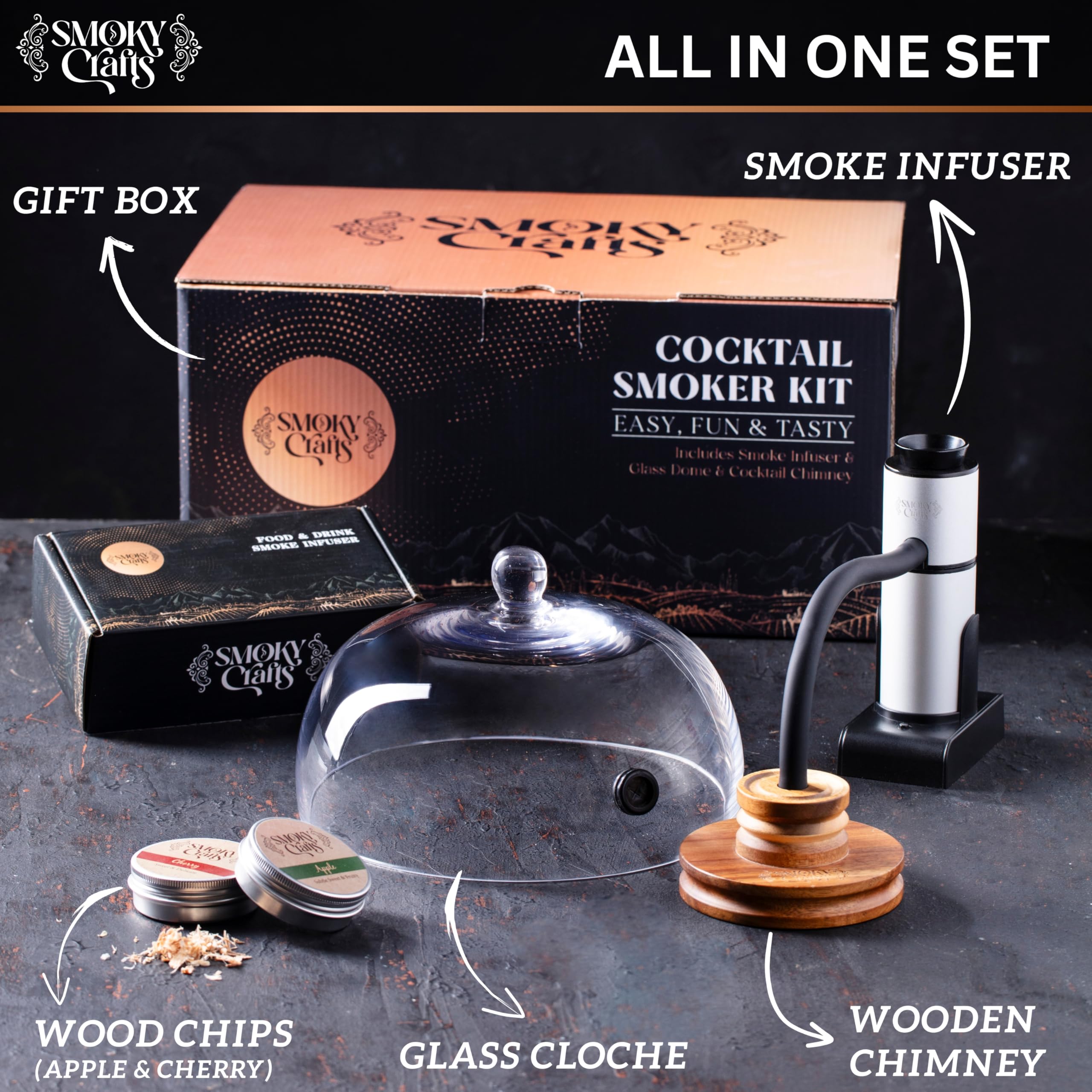 Smoky Crafts boquilla y manguera de tamaño XL brinda flexibilidad para recetas
