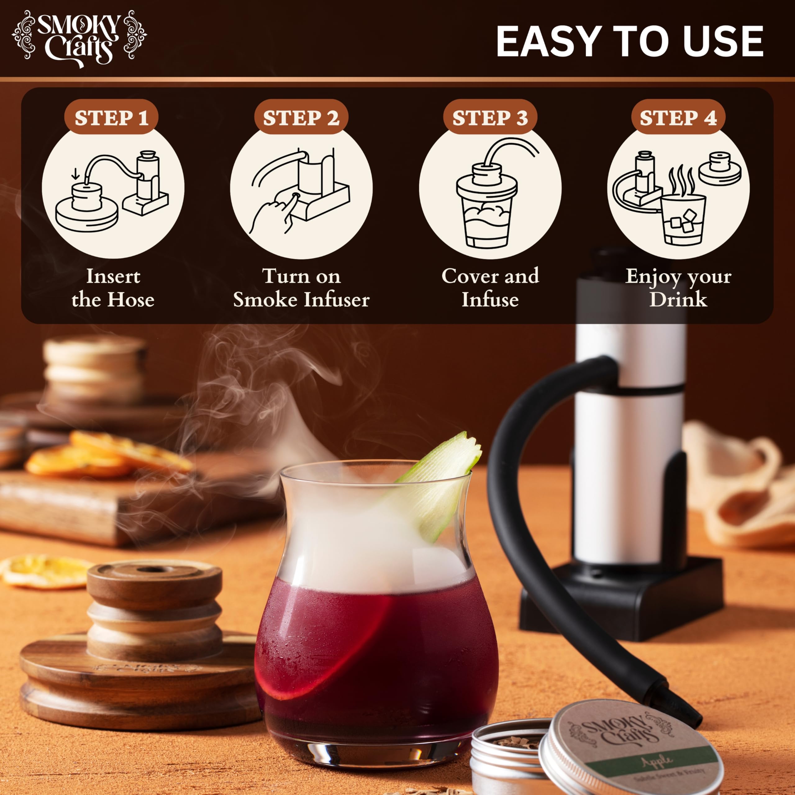 Smoky Crafts destornillador compacto, ajustes sencillos para el fumador.