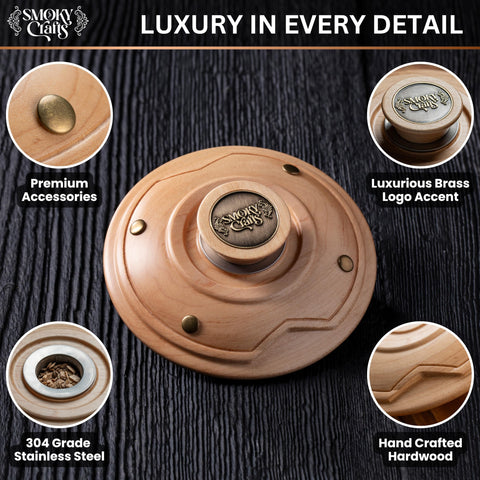 Smoky Crafts mallas de acero inoxidable, doble protección contra cenizas.
