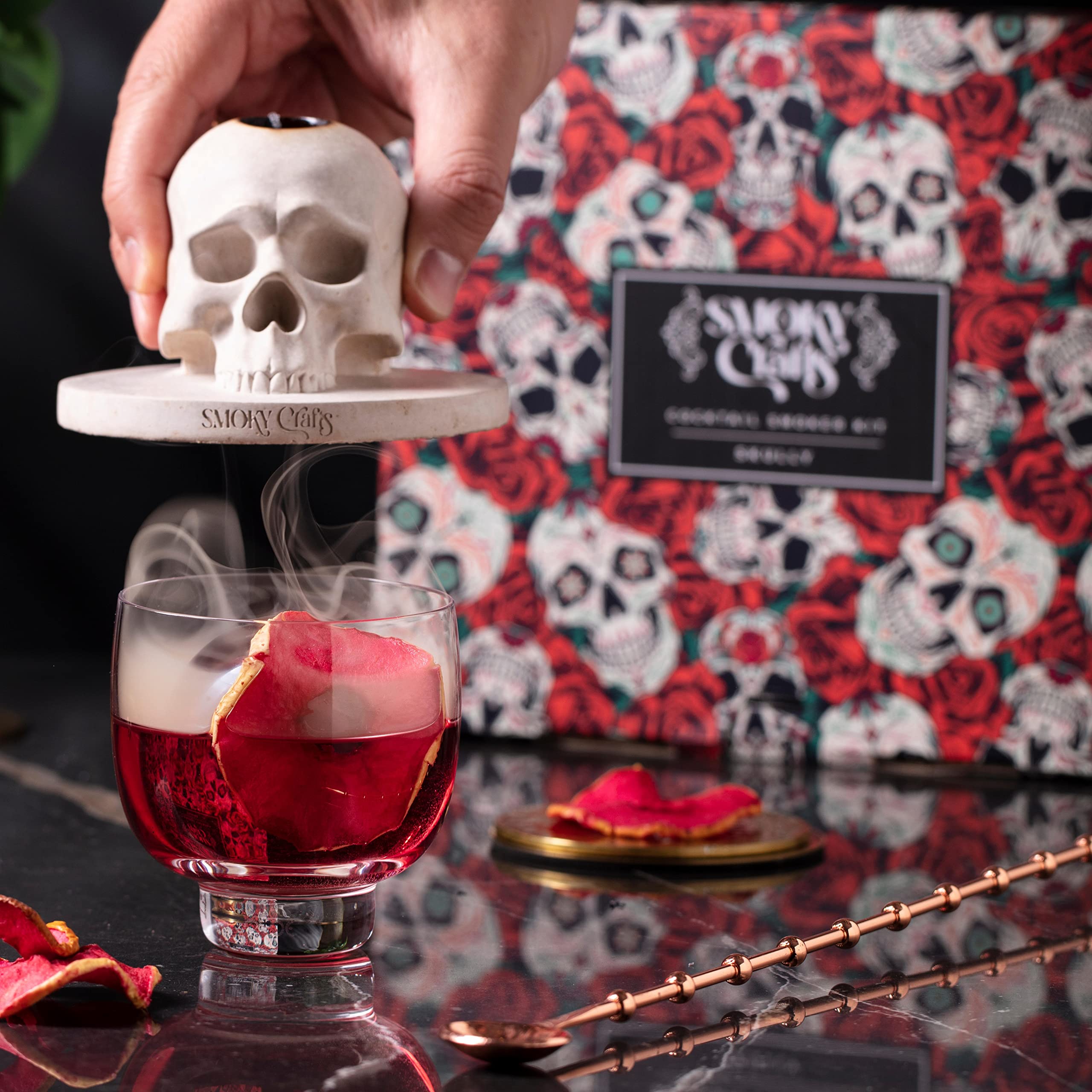 Copa con humo Smoky Crafts para disfrutar de aroma envolvente.
