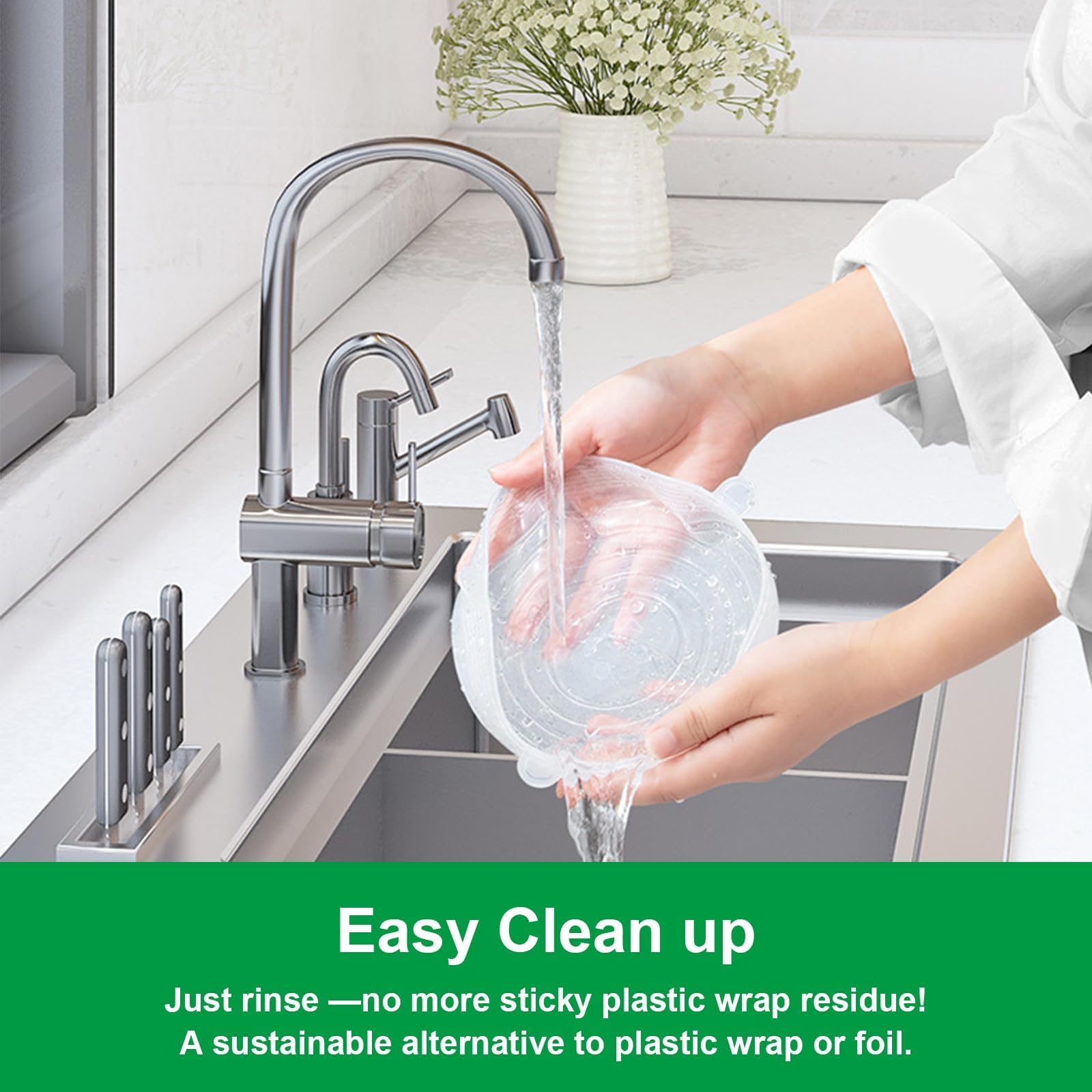 Smrtcol tapa silicona 7-7 pulgadas cubierta para recipiente grande con sello firme.