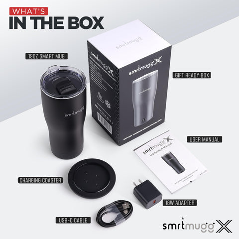 SmrtMugg, cubierta deslizante magnética facilita apertura y limpieza.