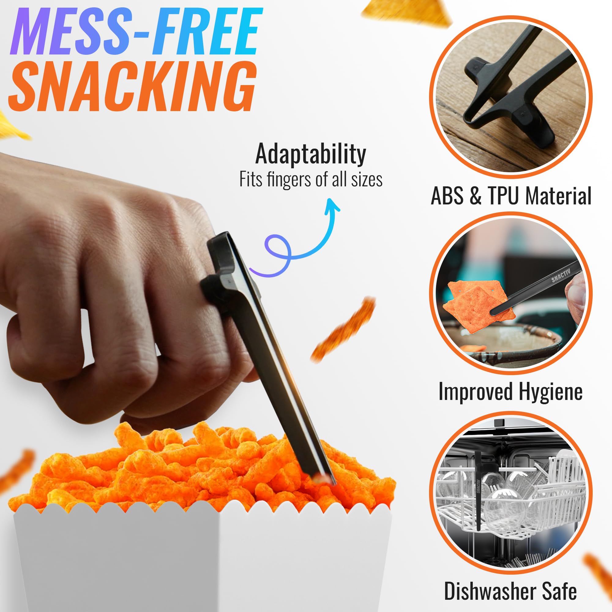 SNACTIV PRO palillos dedos en mano para snack rápido