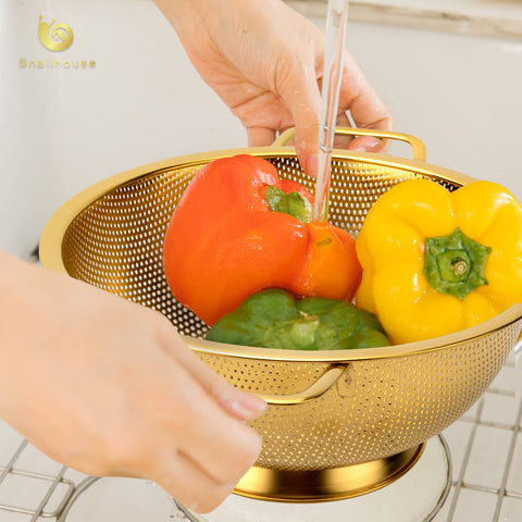 Snailhouse colador 3 Qt para pastas, verduras y legumbres.