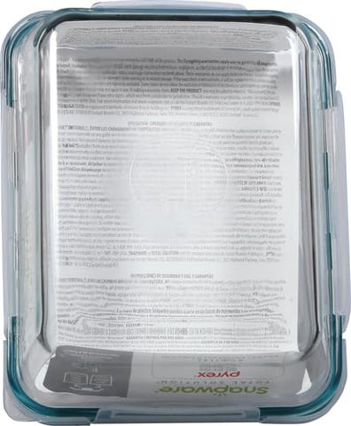 Snapware vidrio rectangular 6 tazas, duradero y apto para microondas.