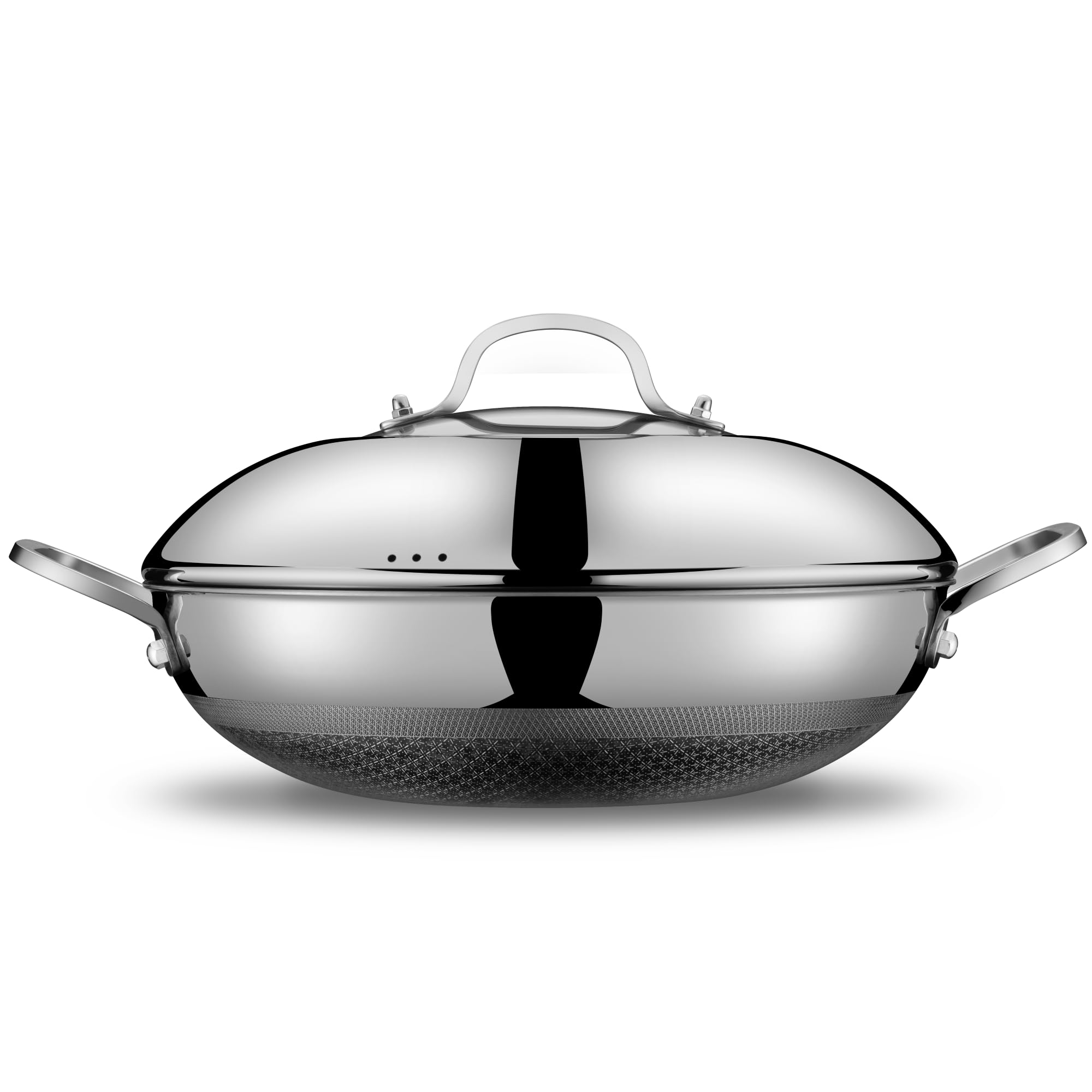SNOWCLAD Wok con revestimiento antiadherente para salteados fáciles