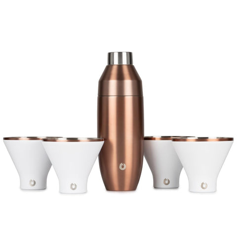 Snowfox coctelera 22oz en acero inoxidable con doble pared, ideal para bebidas heladas