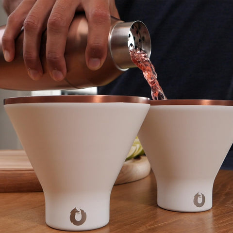 Snowfox vasos martini sin tallo, 4 unidades, mantienen la temperatura por más tiempo