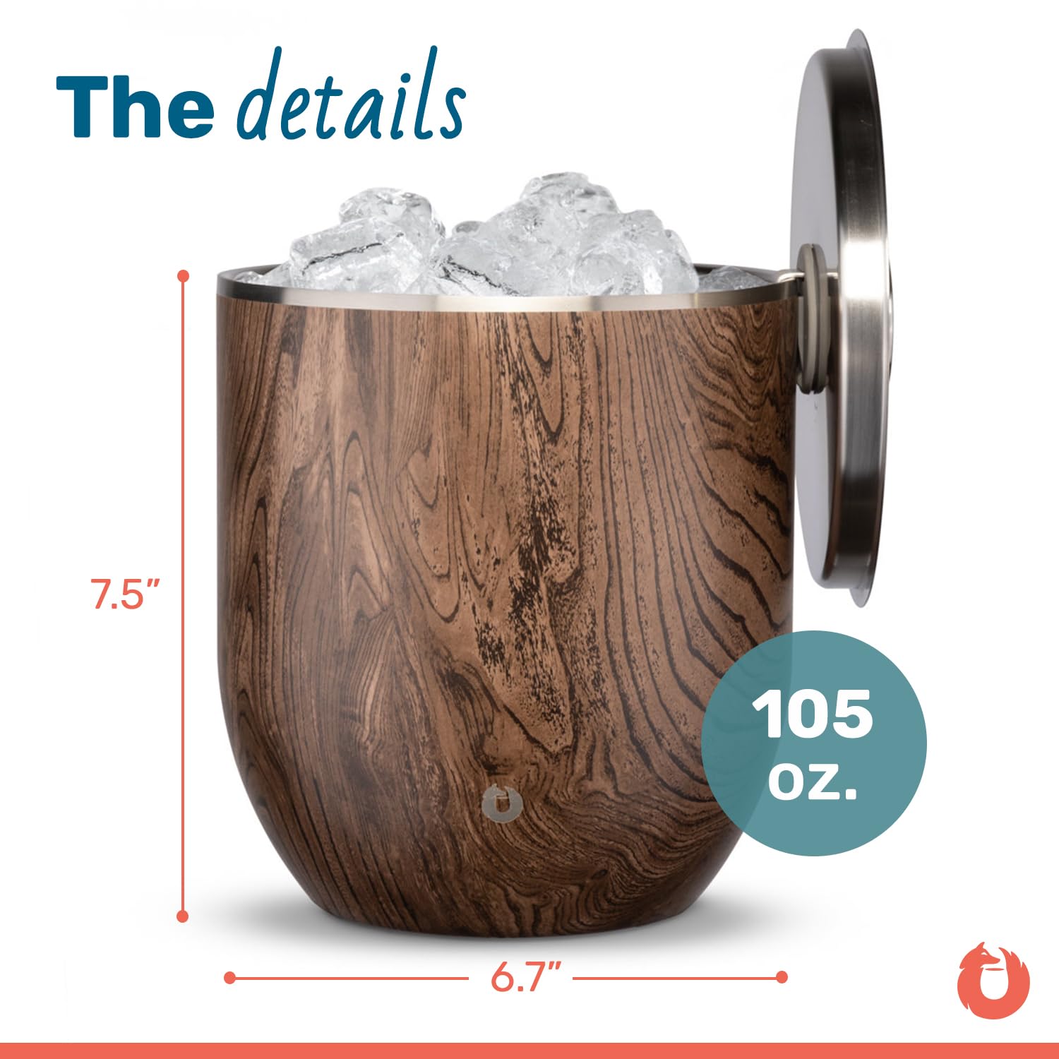 Snowfox Plus cuchara para hielo de metal facilita servir.