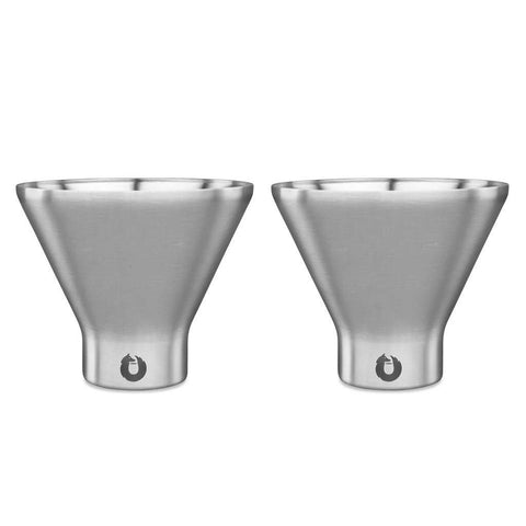 Vaso Snowfox martini sin tallo, aislado, mantiene la bebida fría en cada sorbo.