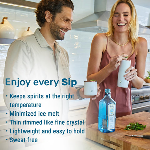 Vaso Snowfox con borde de 1 mm para beber con precisión