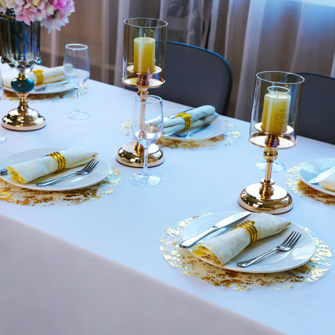 Snowkingdom ambientacion oro para bodas y fiestas con toque elegante.