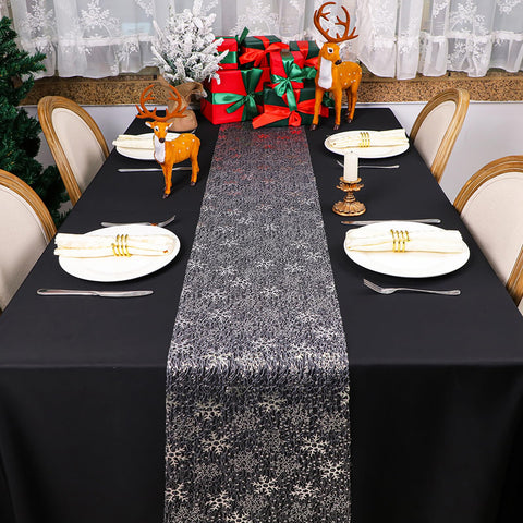 Snowkingdom brillo plateado crea ambiente festivo y elegante