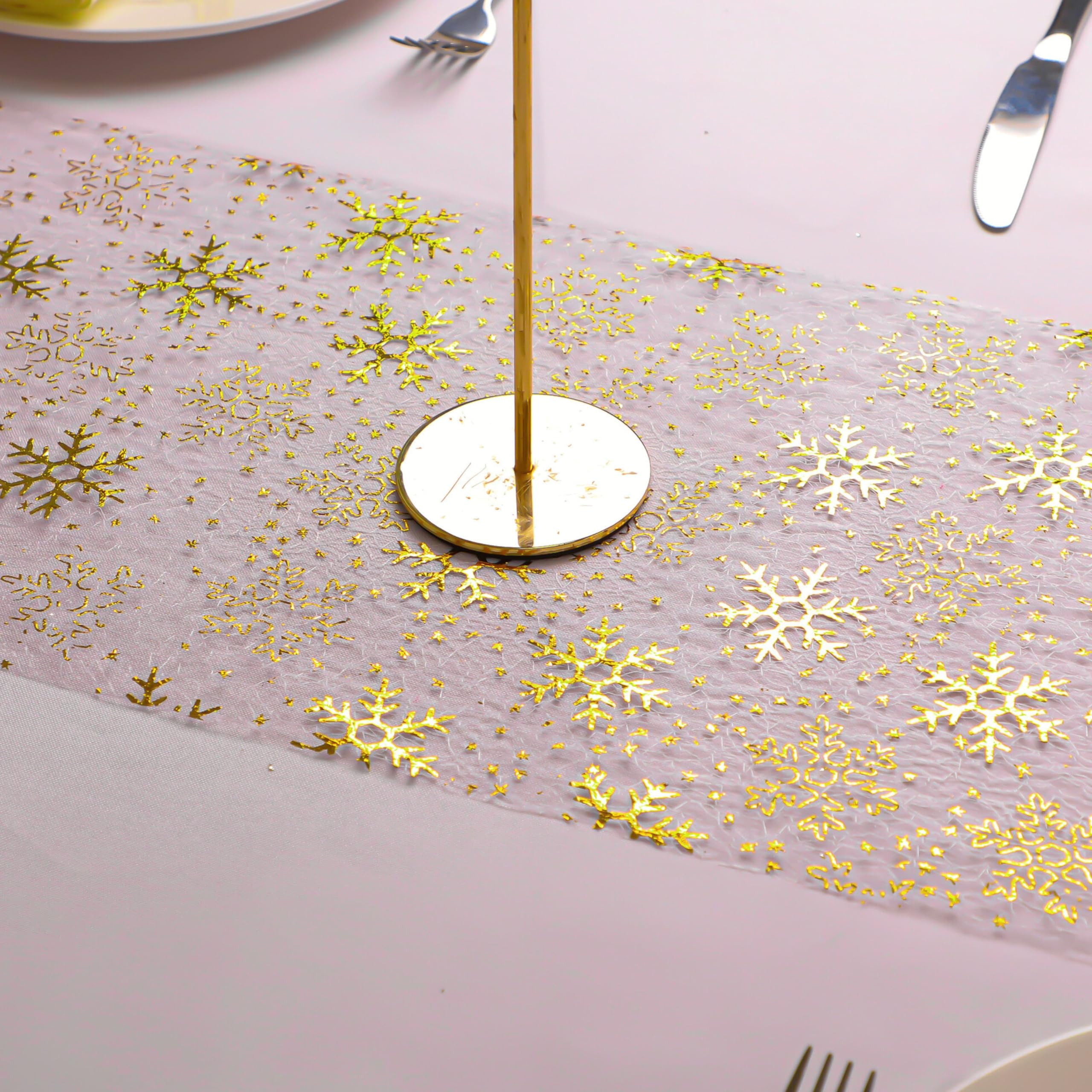 Snowkingdom: corredor de 108 pulgadas para decorar mesas festivas