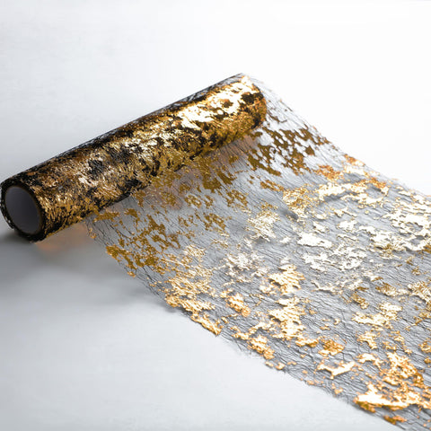 Snowkingdom detalle foil dorado, brillo metálico en la mesa