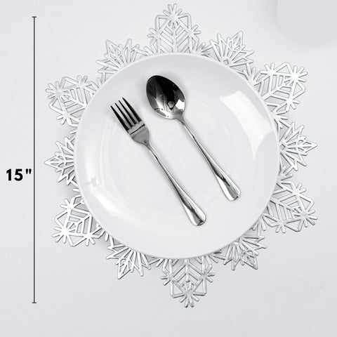 Snowkingdom manteles individual diseño hueco, fácil de limpiar y secado rápido tras la comida.
