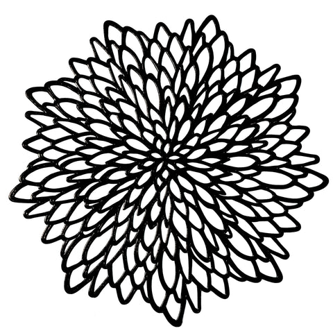 Snowkingdom manteles negros con flor de rosas en relieve para realzar la mesa