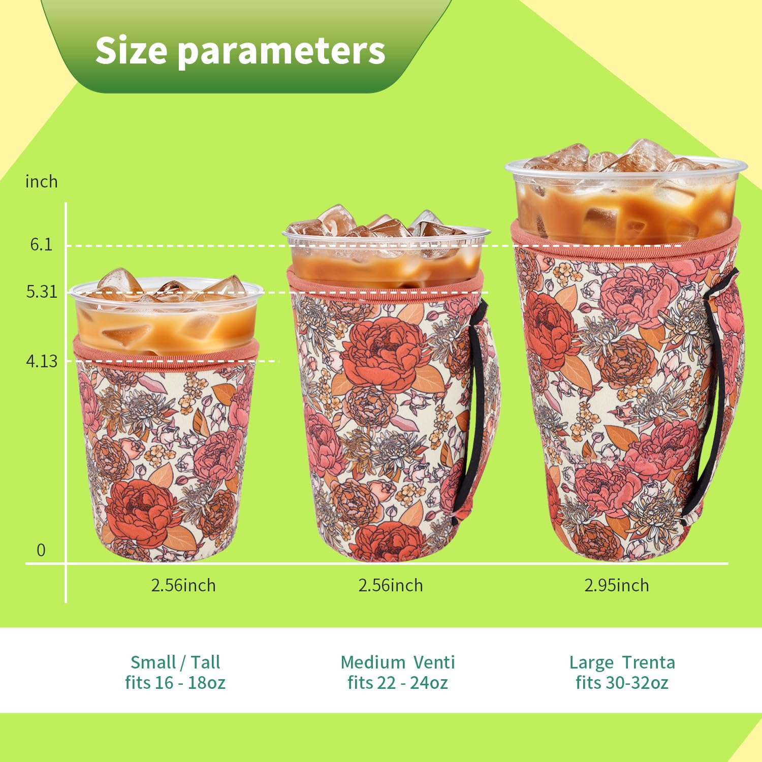 Snowso funda de neopreno para 22-24oz con asa, facilita transporte y evita goteo.