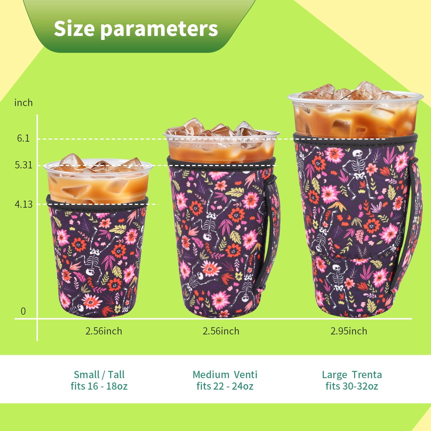 Snowso: manga neopreno con asa para 22-24oz, agarre cómodo y diseño destacado
