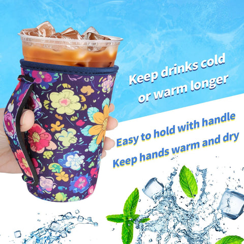 Snowso funda aislada 30-32oz con asa, ideal para bebidas grandes.