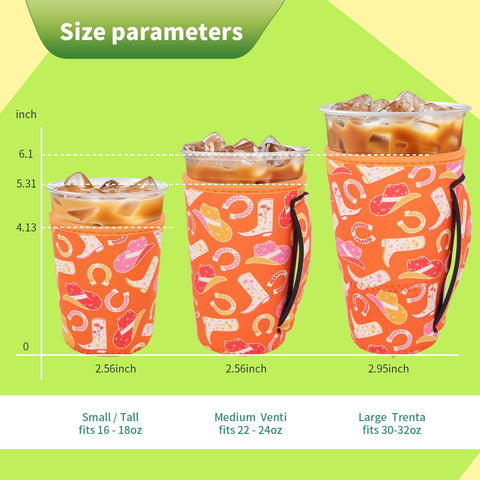 Snowso manga cafe frio media con mango 22-24oz, agarre seguro para tazas grandes.