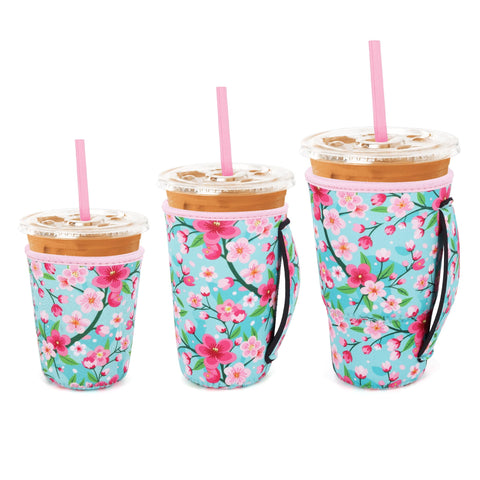 Snowso funda con asa para 16-18 oz, facilita el agarre y mantiene la bebida estable.