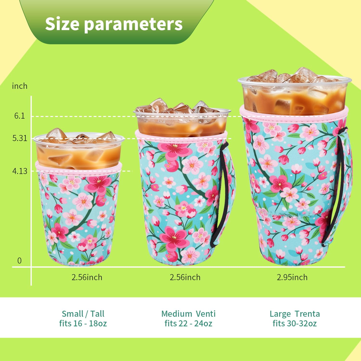 Snowso funda con asa para 22-24 oz, agarre seguro y cómodo en vasos grandes.
