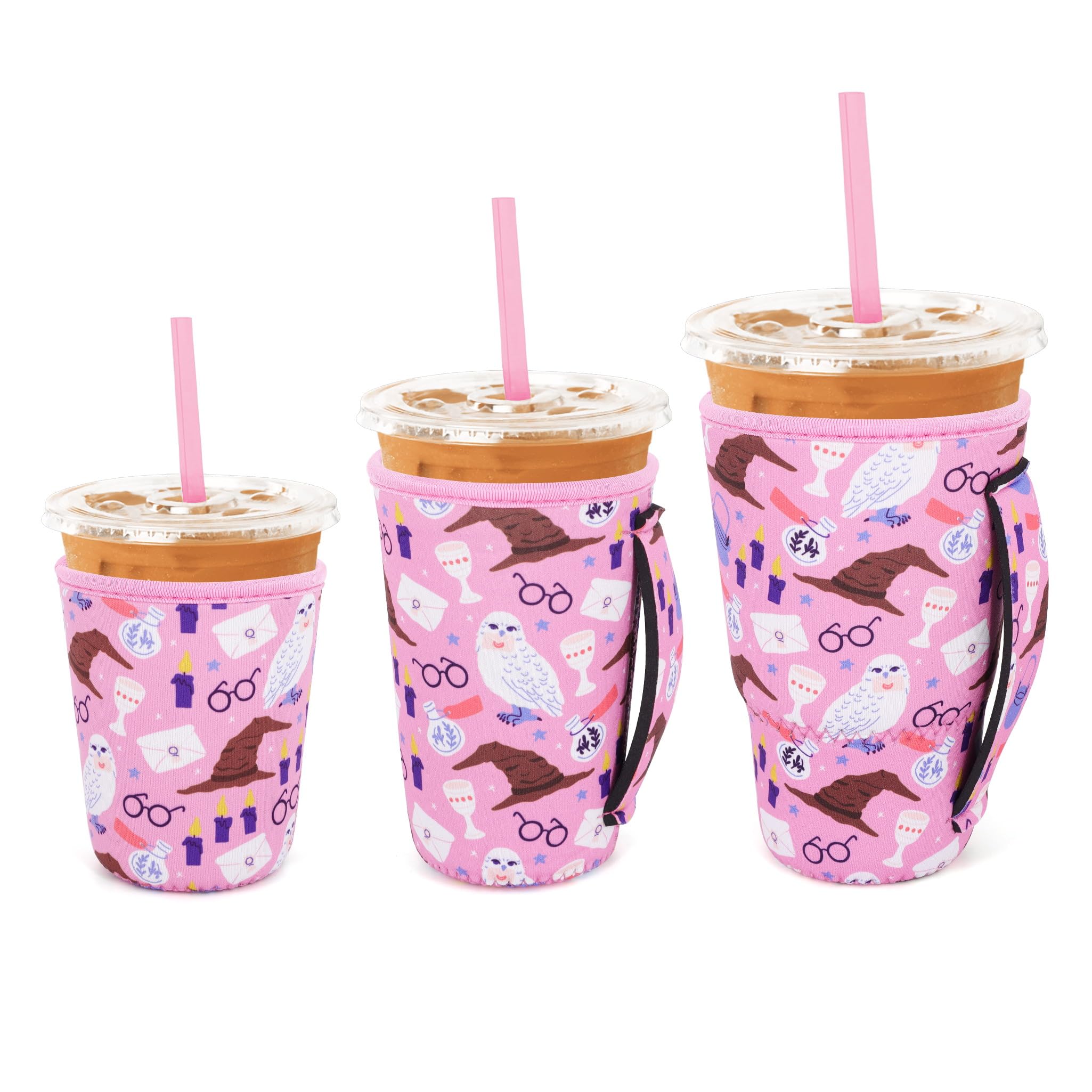 Snowso: funda aislante con manija para bebidas frías evita condensación.