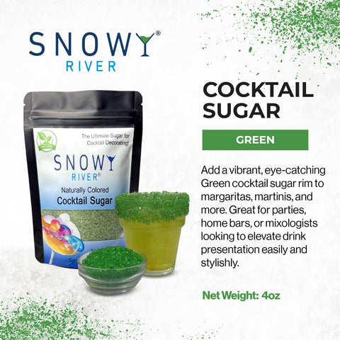 Snowy River borde verde para martini, aporta color y capa uniforme.