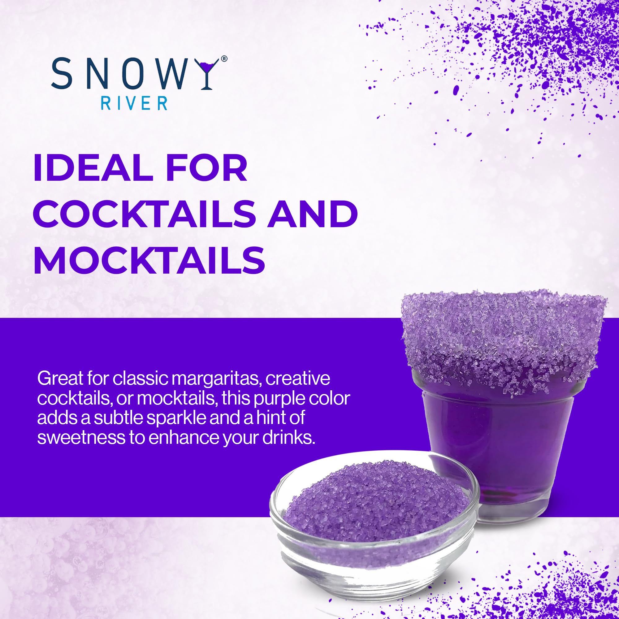 Snowy River color morado coctel vibrante, sabor suave y aspecto llamativo.